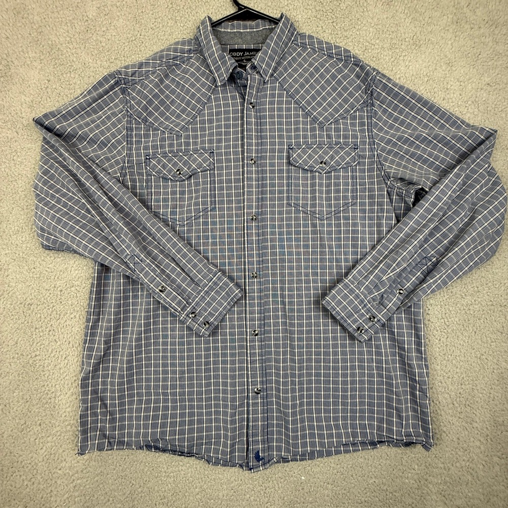 Cody James XL Authentic Western‎ Plaid Button Down Long Sleeve Cowboy Shirt